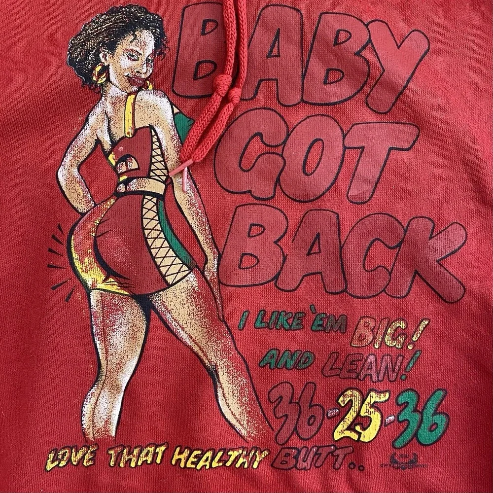 Vintage 1992 Sir Mix A Lot Hoodie Adult Size XL Made In USA Baby Got Back 90s
